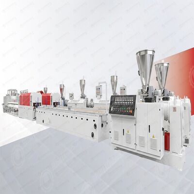 Conical Twin Screw PVC Profile Extrusion Machine with Adjustable Molds and High Production Capacity