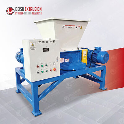 DBS-300 Mini Twin Shaft Shredder with 300 x 200 mm Shredding Chamber, 3 kW Drive Power, and 80–100 kg/hr Throughput