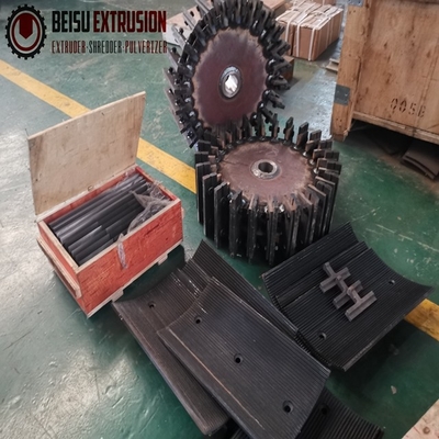 Plastic PVC Pulverizer Miller Rotor Blade With HRC-56-60 Rotary Fixed Knife