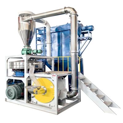 SKD-11 Blade PVC Pulverizer Machine with Automatic HMI+PLC and Air Water Cooling PVC Pulverizing Machine