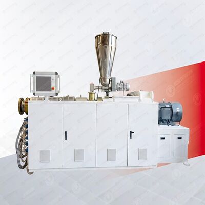 Twin Screw Extruder with Frequency Conversion Timing Hard-toothed Gearbox and Vacuum Degassing for PVC SPC WPC Processing