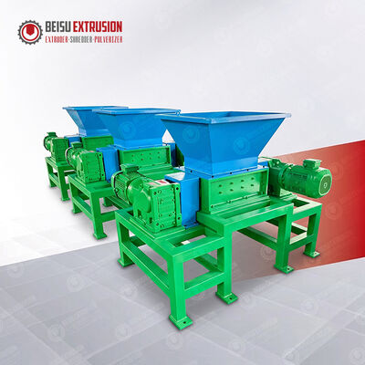 DBS-300 Mini Twin Shaft Shredder with 300 x 200 mm Shredding Chamber, 3 kW Drive Power, and 80–100 kg/hr Throughput