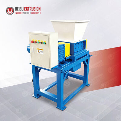 DBS-300 Mini Twin Shaft Shredder with 300 x 200 mm Shredding Chamber, 3 kW Drive Power, and 80–100 kg/hr Throughput