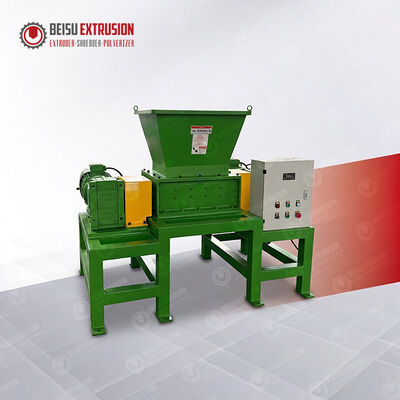 DBS-300 Mini Twin Shaft Shredder with 300 x 200 mm Shredding Chamber, 3 kW Drive Power, and 80–100 kg/hr Throughput