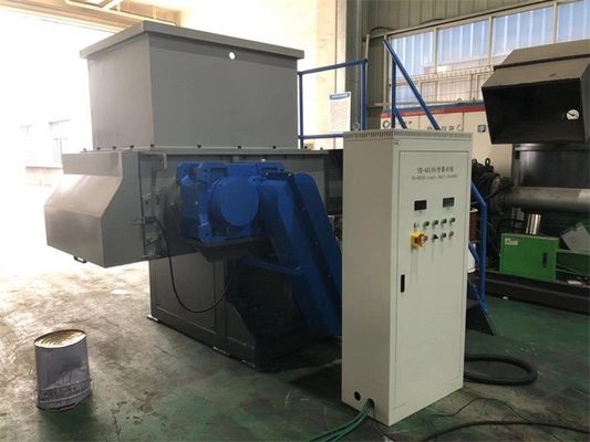 Single Shaft Plastic Shredder Machine Internationally renowned brand PLC Monitoring For Waste Rubber Tire