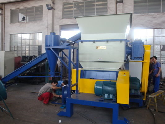 Strong Power Double Shaft Shredder , Industrial Plastic Shredder For Waste Food Bags