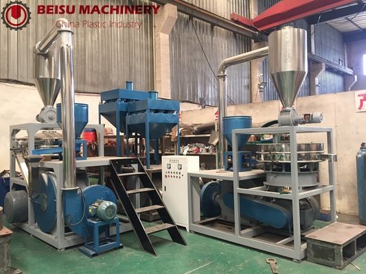 600kg / H Pvc Pulverizer Machine For Pipe Extrusion Line , Plastic Grinding Machine