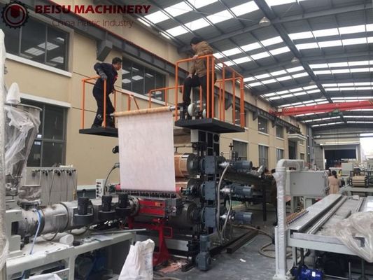 PLC Control PVC Plastic Sheet Production Line With Electric - Magnetic Heater